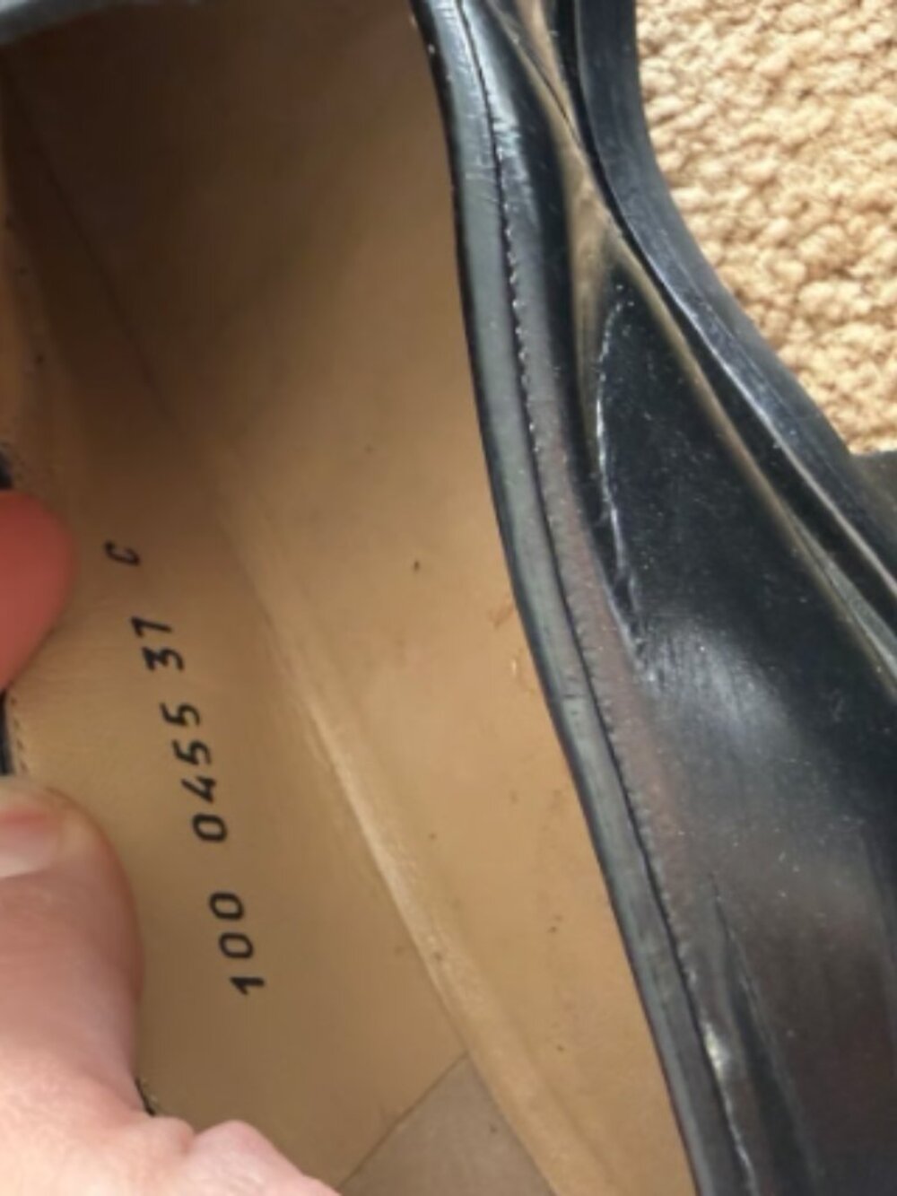 Gucci Classic Black Leather Horsebit Loafers Lug Sole Size 37 - Picture 3 of 4